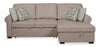 Scott Living Haven 2-Piece Right-Facing Chenille Fabric Sleeper Sectional with Storage Chaise - Taupe 