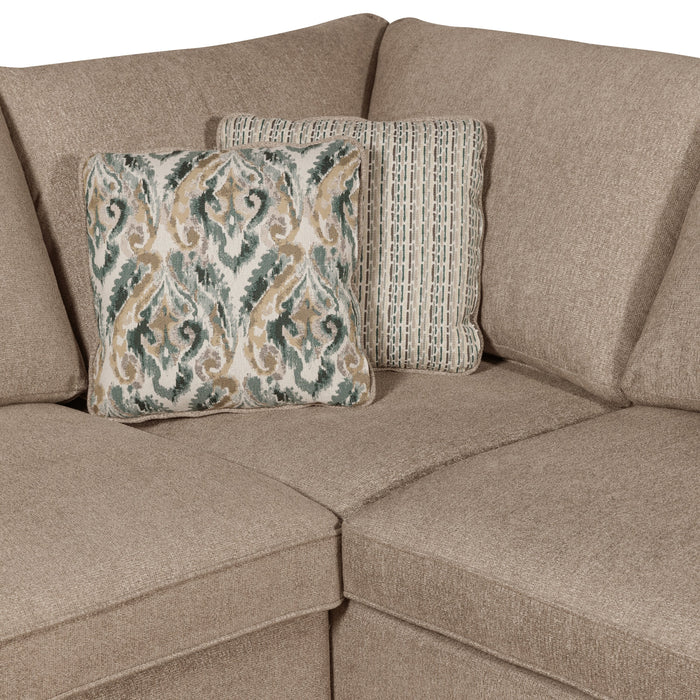 Haven 2-Piece Right-Facing Chenille Sectional with Sleeper Sofa - Taupe