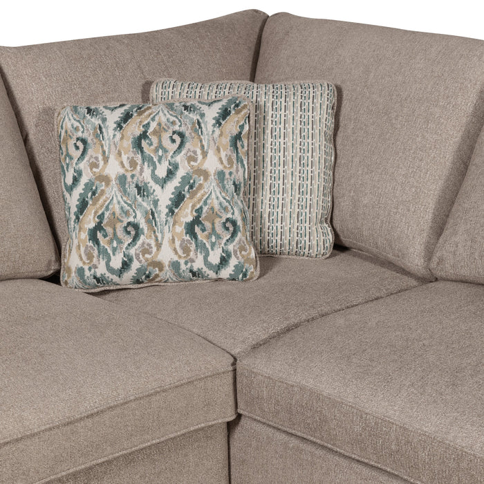 Haven 3-Piece Chenille Left-Facing Sleeper Sectional - Taupe