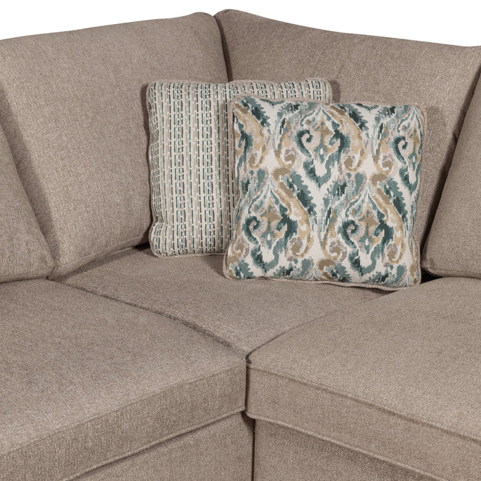 Haven 3-Piece Chenille Right-Facing Sleeper Sectional - Taupe
