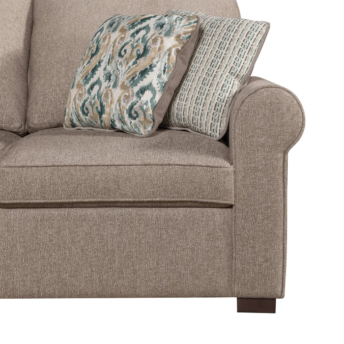 Haven 2-Piece Left-Facing Chenille Sectional - Taupe