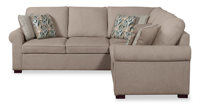 Haven 2-Piece Left-Facing Chenille Sectional - Taupe
