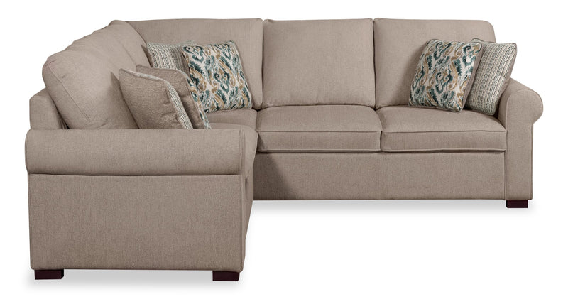 Haven 2-Piece Right-Facing Chenille Sectional - Taupe