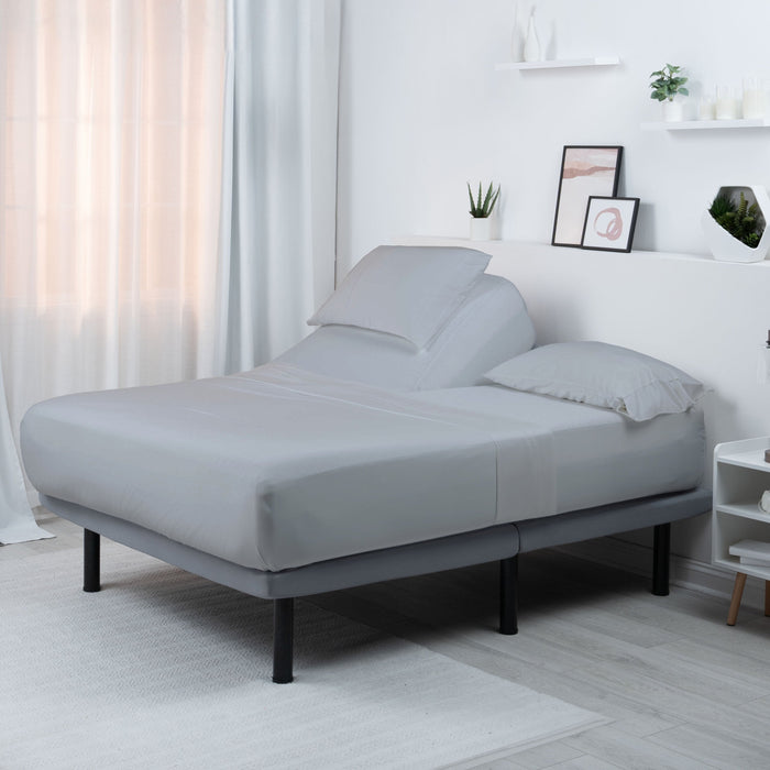BEDGEAR Hyper-Cotton™ 5-Piece King Split Sheet Set - Light Grey
