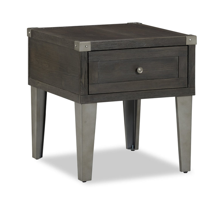 Hilla End Table - Dark Brown