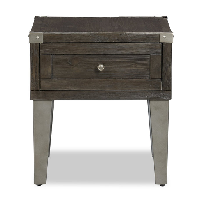 Hilla End Table - Dark Brown