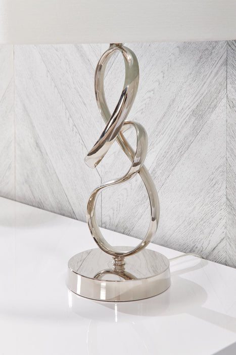 Chrome Swirl Table Lamp