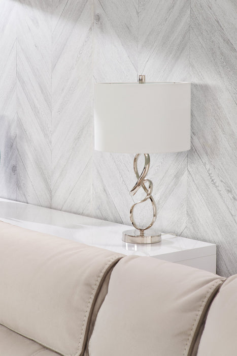 Chrome Swirl Table Lamp