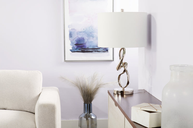 Chrome Swirl Table Lamp