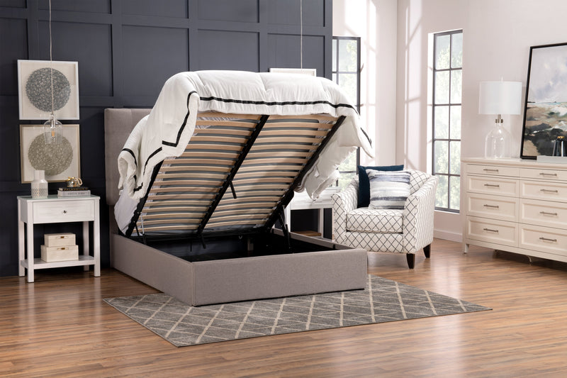 Jace Storage Queen Bed - Taupe
