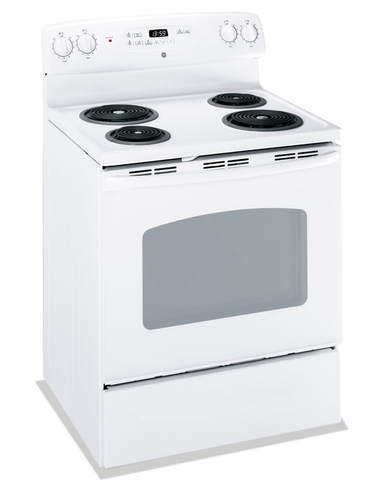 GE  5.0 Cu. Ft. Electric Freestanding Range - JCBP240DMWW