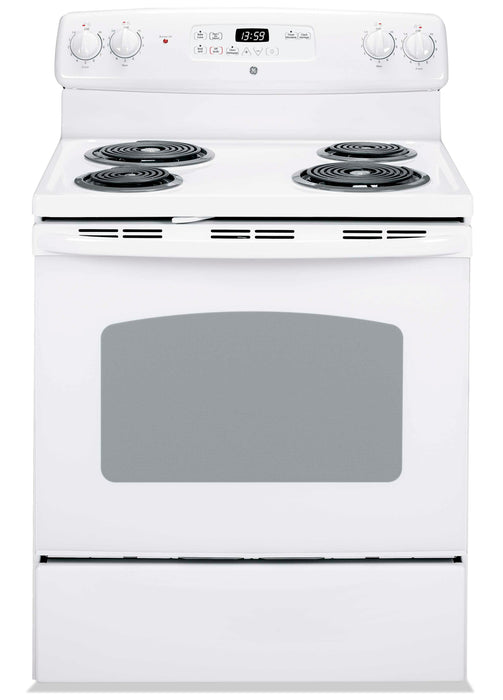 GE  5.0 Cu. Ft. Electric Freestanding Range - JCBP240DMWW