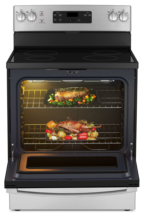 GE 5 Cu. Ft. Electric Range with Dual Bake Element and Certified Sabbath Mode - Stainless Steel - JC… 