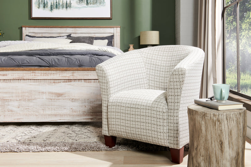 Jordy Ottoman Accent Table – Silver 