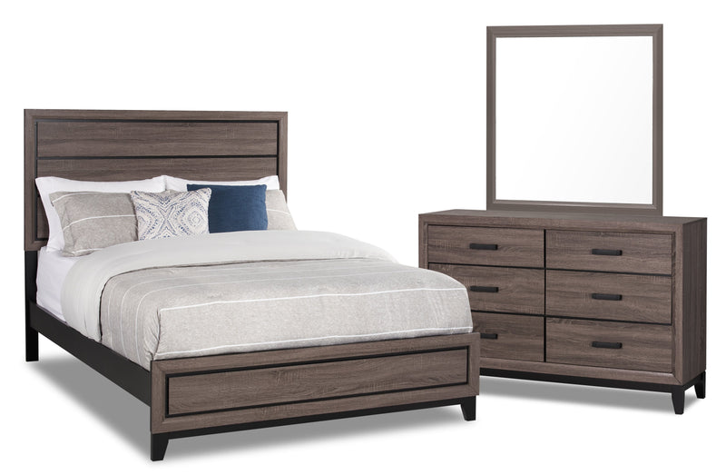 Kate 5-Piece Queen Bedroom Package - Grey