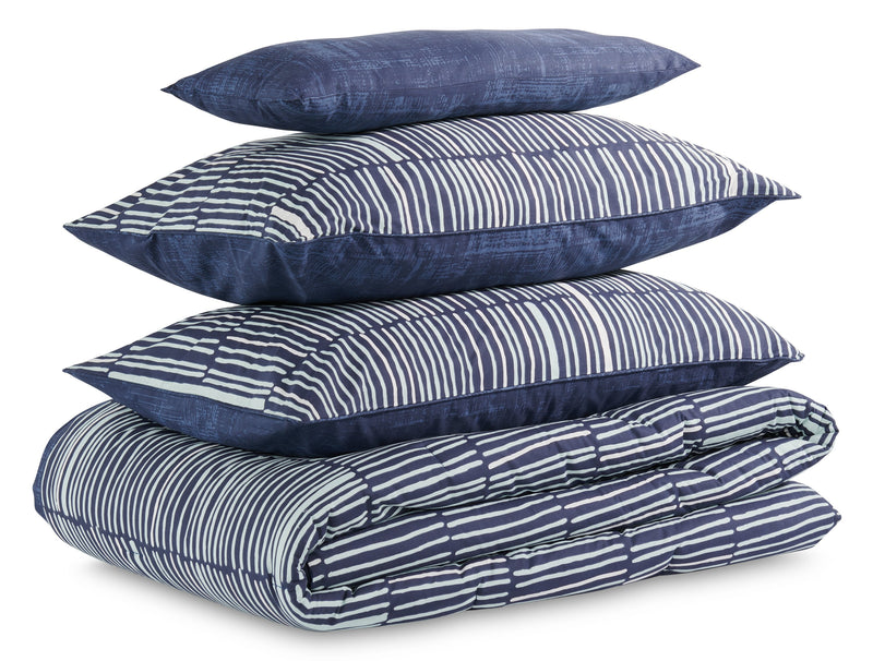 Lines 4-Piece Queen Comforter Set