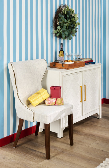 Keena Solid Wood Accent Cabinet - White