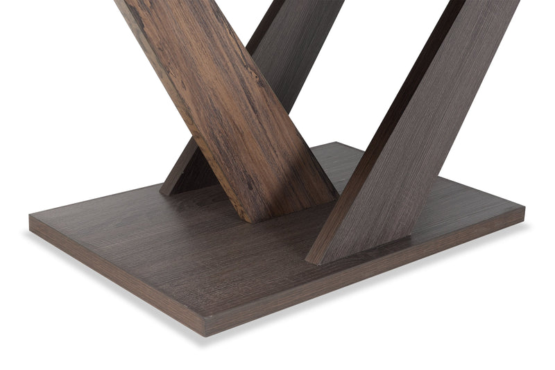 Kinsley 43.3\" Modern Coffee Table - Dark Brown Wood