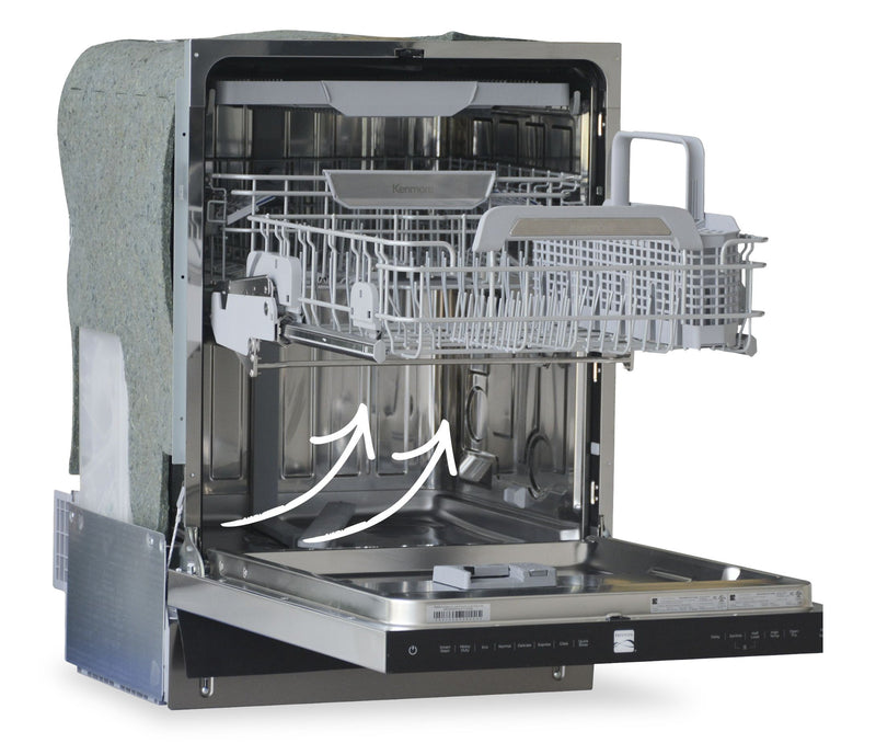 Kenmore 24” 45 dBA Front-Control Built-In Dishwasher – Stainless Steel - KKDW3RPHLIFT-45SS