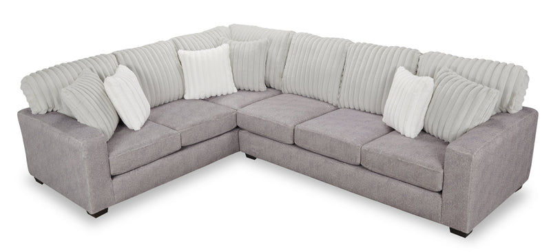 Koda 2-Piece Chenille Left-Facing Sectional - Plush Paloma