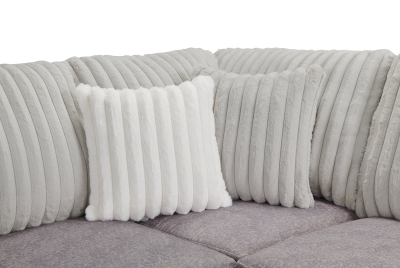 Koda 2-Piece Chenille Left-Facing Sectional - Plush Paloma