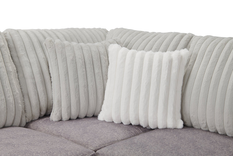 Koda 2-Piece Chenille Left-Facing Sectional - Plush Paloma