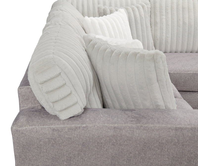 Koda 2-Piece Chenille Left-Facing Sectional - Plush Paloma