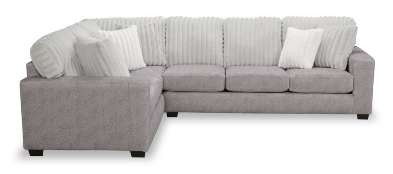Koda 2-Piece Chenille Left-Facing Sectional - Plush Paloma