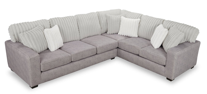 Koda 2-Piece Chenille Right-Facing Sectional - Plush Paloma