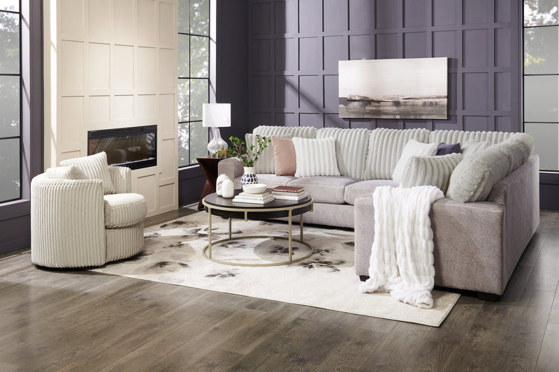 Koda 2-Piece Chenille Right-Facing Sectional - Plush Paloma