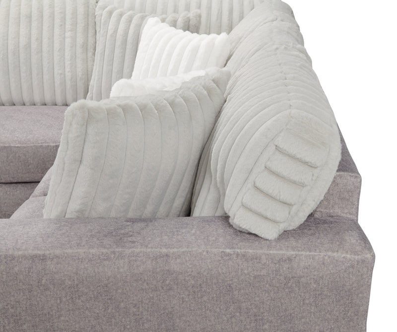 Koda 2-Piece Chenille Right-Facing Sectional - Plush Paloma