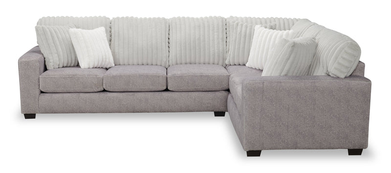Koda 2-Piece Chenille Right-Facing Sectional - Plush Paloma