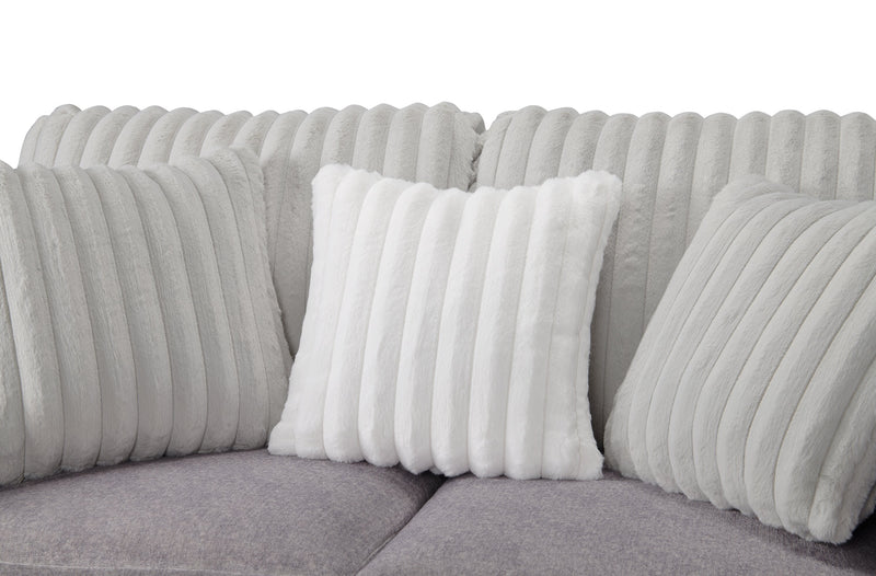Koda Chenille Loveseat - Plush Paloma