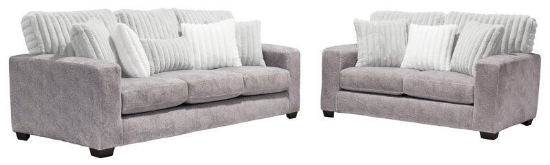 Koda Chenille Loveseat - Plush Paloma