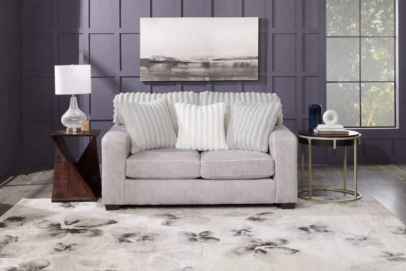 Koda Chenille Loveseat - Plush Paloma
