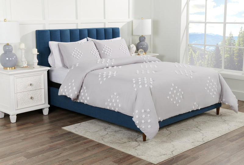 Lake 3-Piece King Comforter Set - Grey 