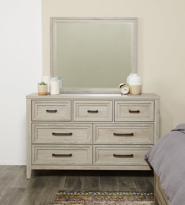 Lara Bedroom Dresser Mirror - Antique Grey 