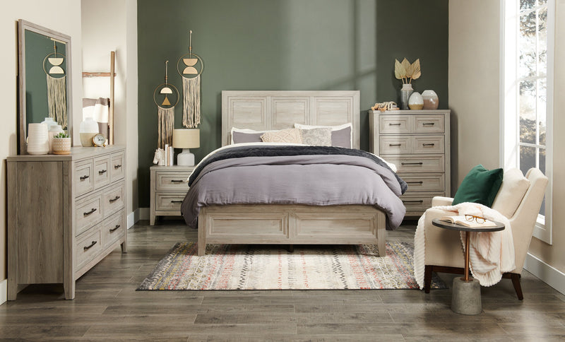 Lara Bedside 2-Drawer Nightstand, 23.6\"W x 25.6\"H - Antique Grey 