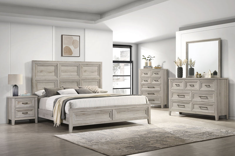 Lara Bedroom 7-Drawer Dresser, 60.6\"W x 38\"H - Antique Grey 