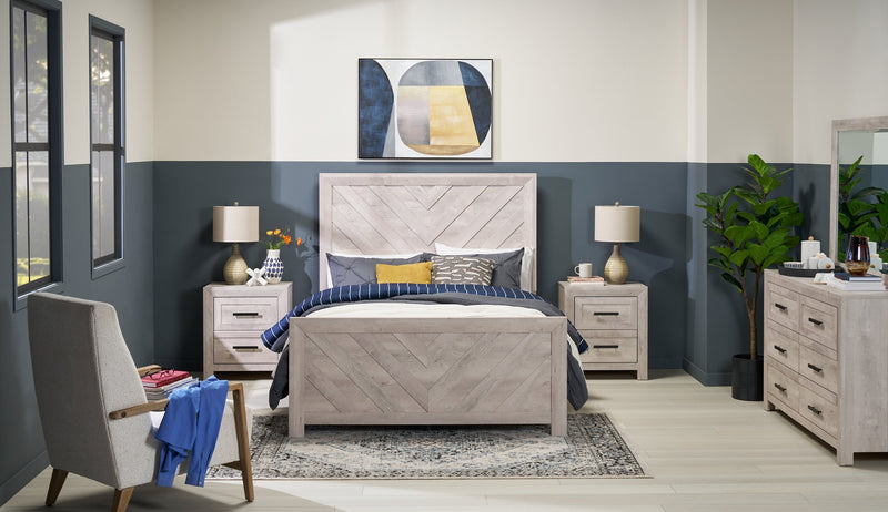 Lochlan 3-Piece Full/Queen Comforter Set - Navy and White