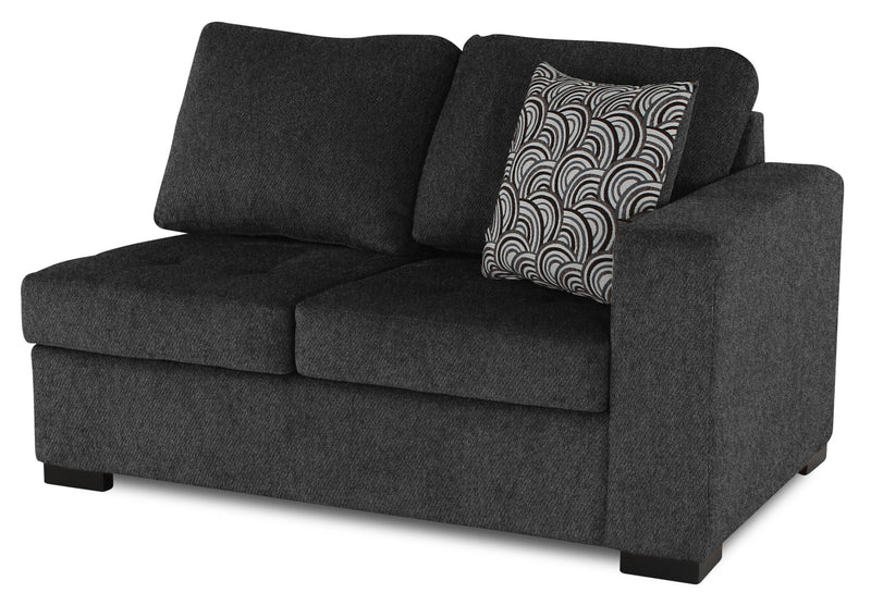 Legend 2-Piece Left-Facing Chenille Cuddler Sectional - Pepper