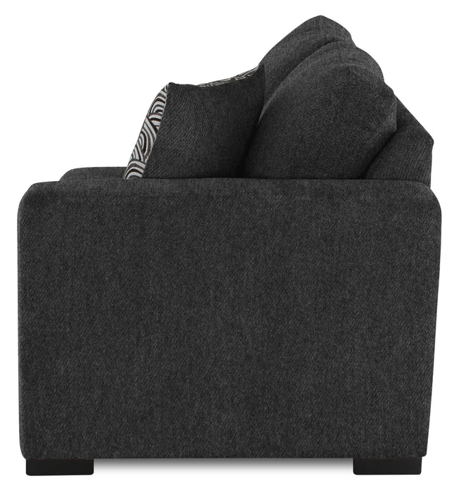 Legend 2-Piece Left-Facing Chenille Cuddler Sectional - Pepper