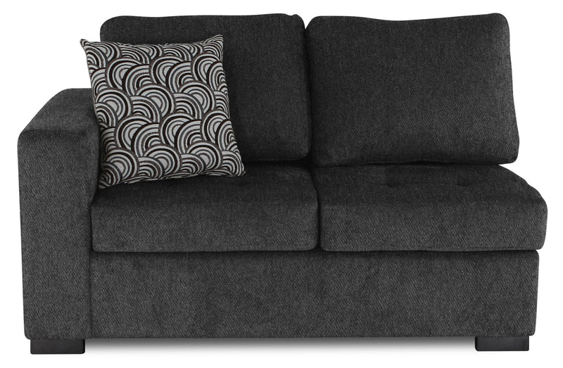 Legend 2-Piece Right-Facing Chenille Cuddler Sectional - Pepper