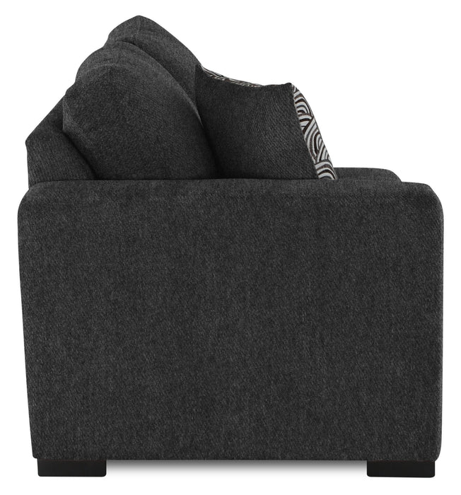 Legend 2-Piece Right-Facing Chenille Cuddler Sectional - Pepper
