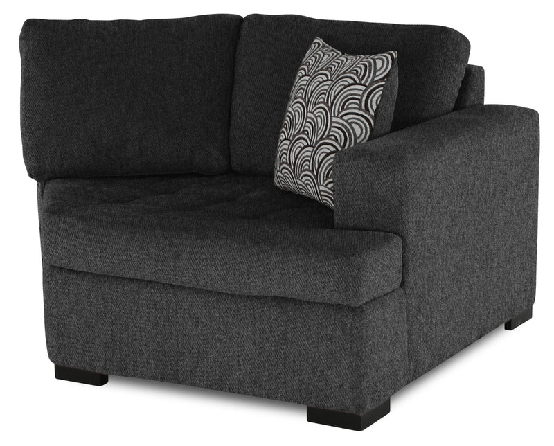 Legend 2-Piece Right-Facing Chenille Cuddler Sectional - Pepper