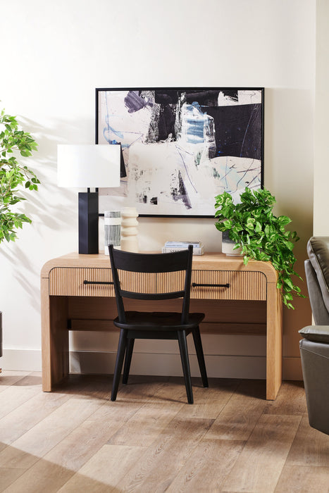 Lenore 59” Modern Sofa Table with Storage - Natural