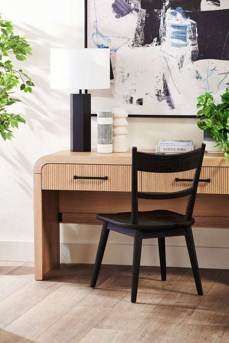 Lenore 59” Modern Sofa Table with Storage - Natural
