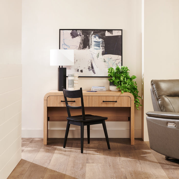 Lenore 59” Modern Sofa Table with Storage - Natural