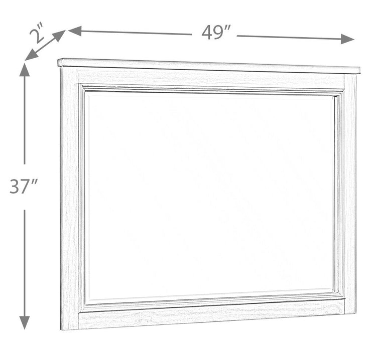 Levi Bedroom Dresser Mirror, Wood - Drift Grey 