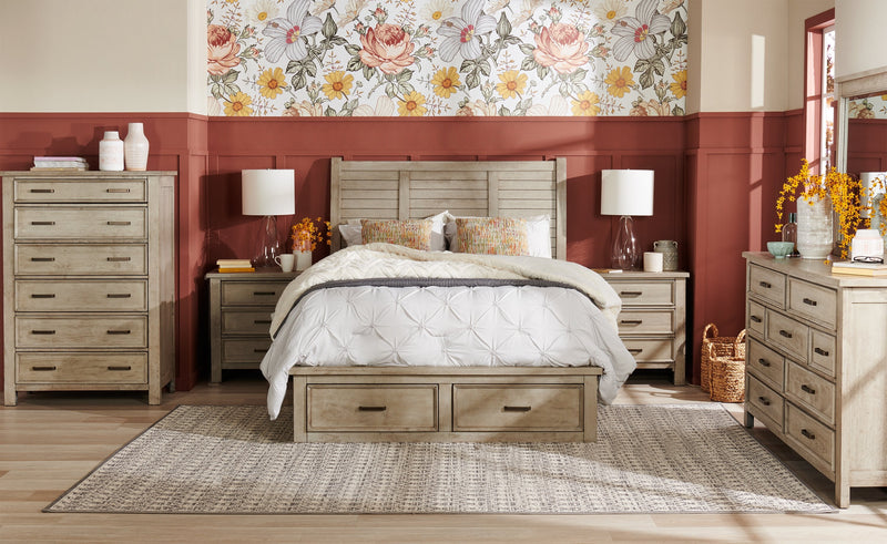 Levi Bedside 3-Drawer Dresser, 30\"W x 30\"H, Wood - Drift Grey 